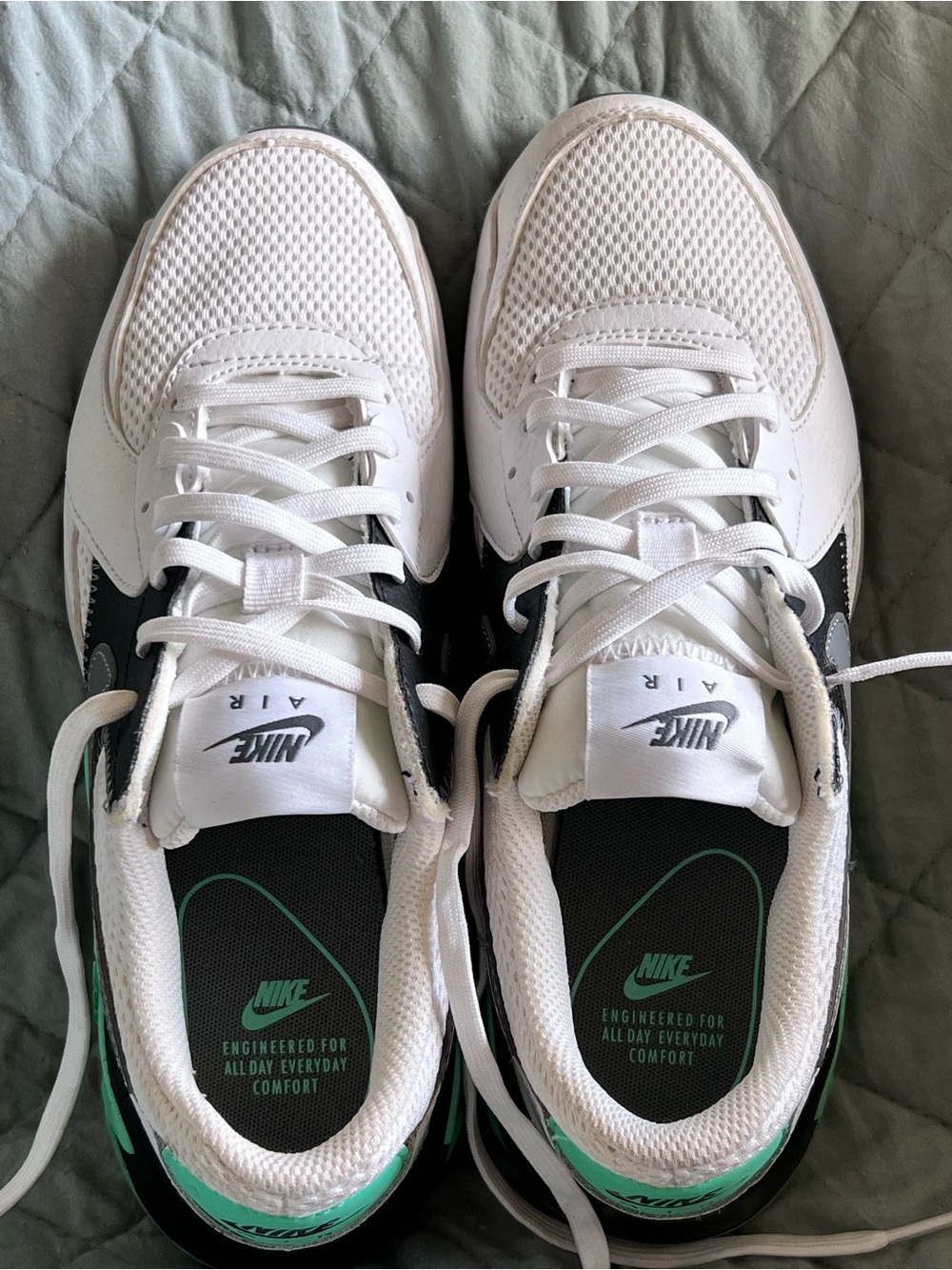Nike Air White Black Teal Women’s Sneakers